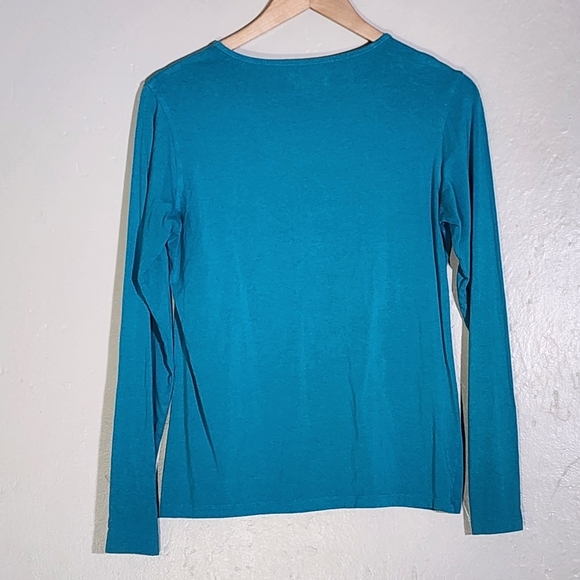 Coolibar Teal Long Sleeve Shirt - Picture 2 of 3